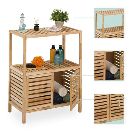 Bathroom shelf in walnut