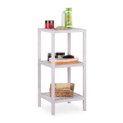 Bathroom shelf walnut white