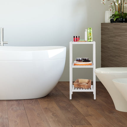 Bathroom shelf walnut white