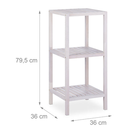 Bathroom shelf walnut white