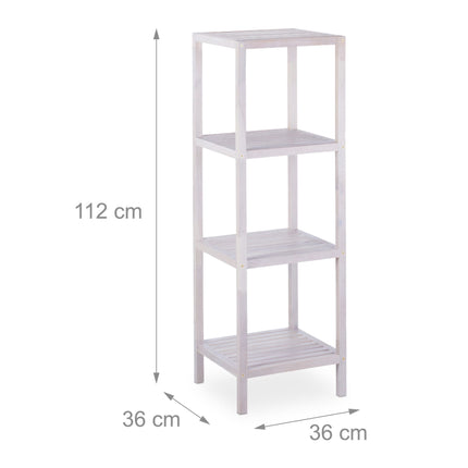 Bathroom shelf walnut white