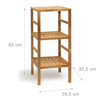 Bathroom shelf walnut wood