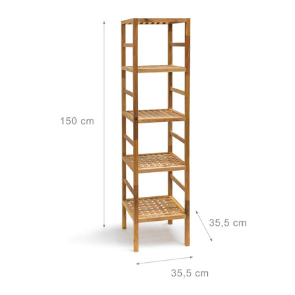 Bathroom shelf walnut wood