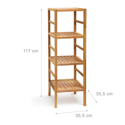Bathroom shelf walnut wood
