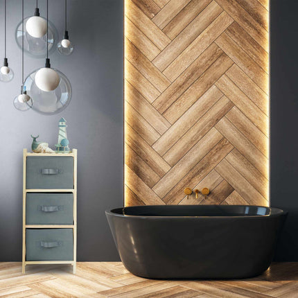 Bathroom shelf with 3 baskets