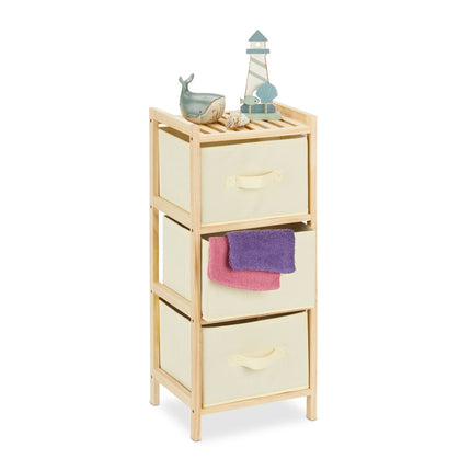 Bathroom shelf with 3 baskets
