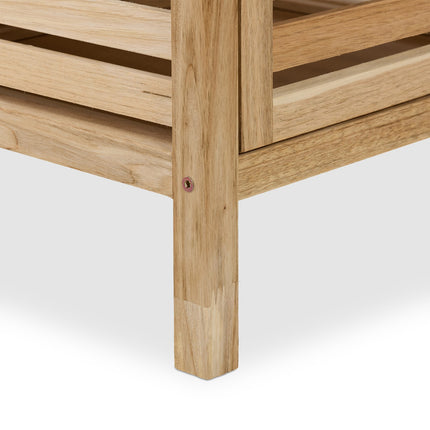 Bathroom shelf with door and 2 compartments