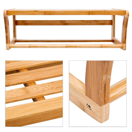 Bathroom shelf with towel rack