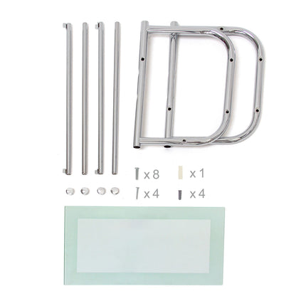 Bathroom shelf with towel rack