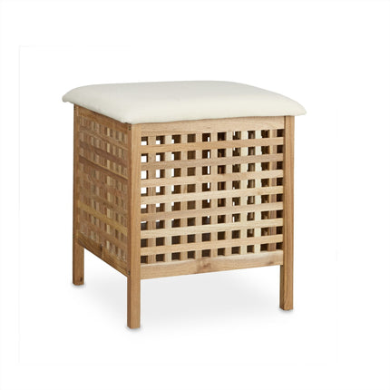 Bathroom stool in walnut with wash basin