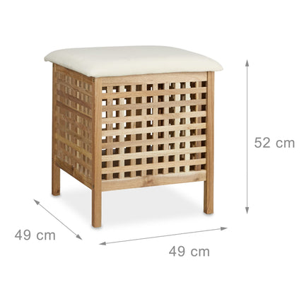 Bathroom stool in walnut with wash basin