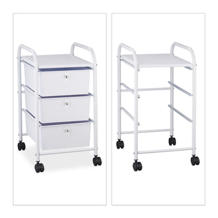 Bathroom trolley with 3 drawers