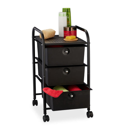 Bathroom trolley with 3 drawers