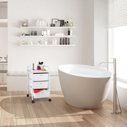 Bathroom trolley with 3 drawers