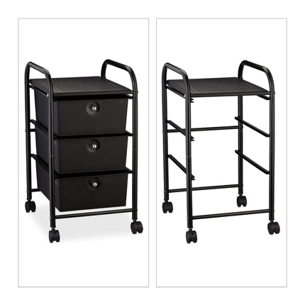Bathroom trolley with 3 drawers