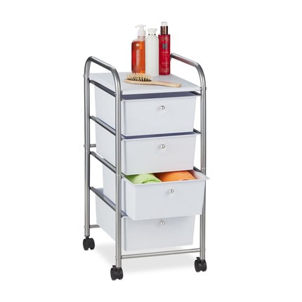 Bathroom trolley with 4 drawers