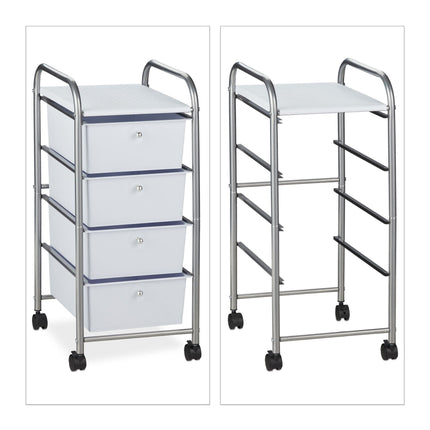Bathroom trolley with 4 drawers