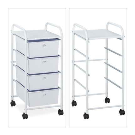 Bathroom trolley with 4 drawers