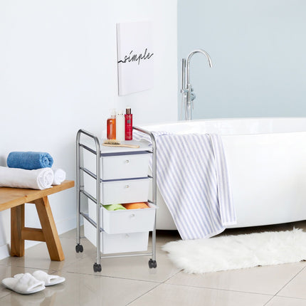 Bathroom trolley with 4 drawers