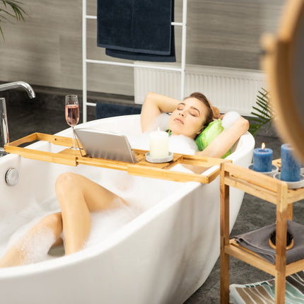 Bath shelf in bamboo Adjustable
