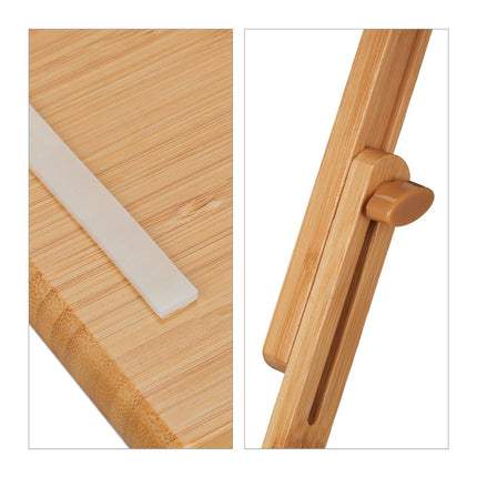 Bath shelf in bamboo with feet