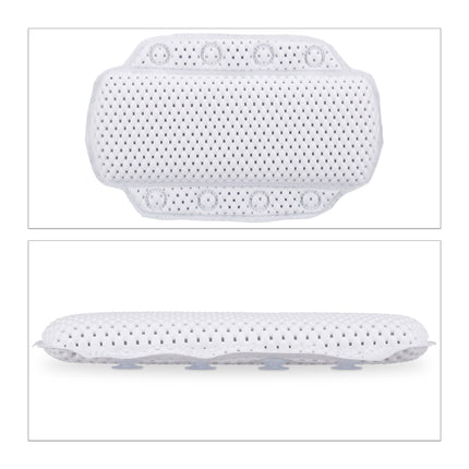 Bathtub pillow with suction cups