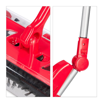 Battery-Operated Multi-Purpose Sweeper Broom, Red
