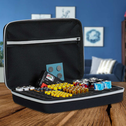 Battery case with tester