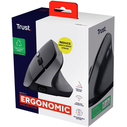 Bayo II Wireless Ergonomic Mouse Black