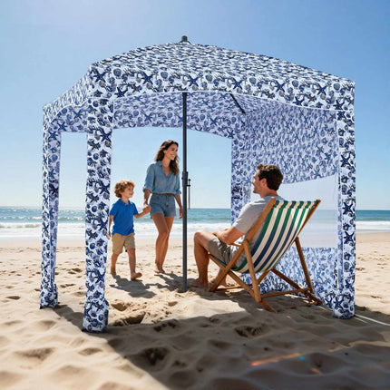 Beach Cabana Canopy 6x6 Ft, Side Wall, UPF 50+