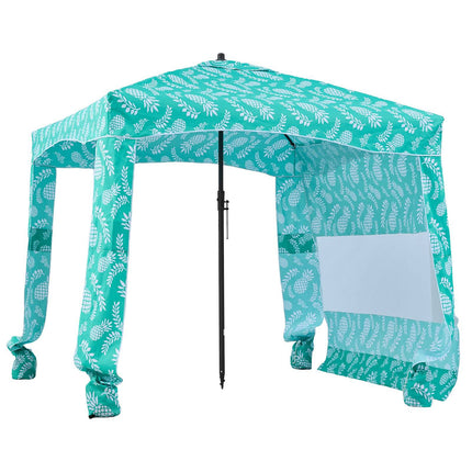 Beach Cabana Tent 6x6 Ft, UPF 50+, Side Wall, Sand Pockets
