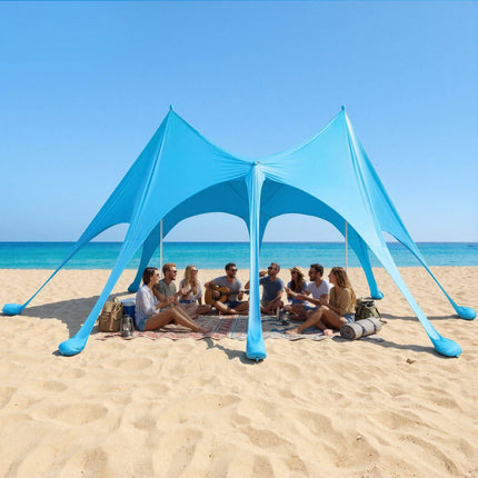 Beach Canopy Sun Shelter, UPF50+, 6.1 x 4 m, Pop-Up