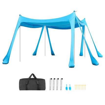 Beach Canopy, UPF 50+, 10x10 Ft Pop-Up Sun Shade
