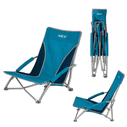 Beach Chair, Blue-Gray, Foldable, Lightweight