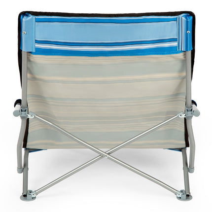 Beach Chair, Blue-White, Foldable, Lightweight