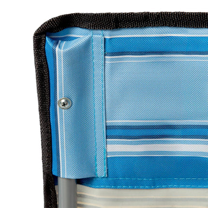 Beach Chair, Blue-White, Foldable, Lightweight