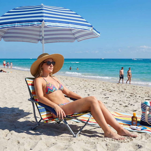 Beach Chair, Foldable, Carry Bag, 120 kg Capacity