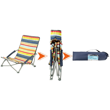 Beach Chair, Foldable, Carry Bag, 120 kg Capacity