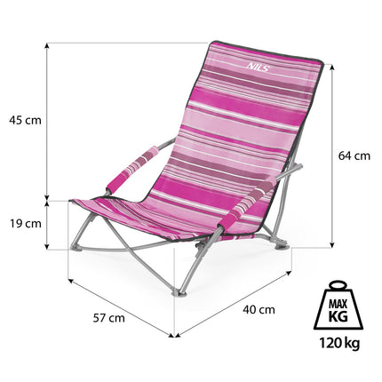 Beach Chair, Pink, Foldable, Lightweight
