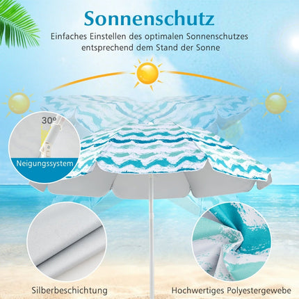 Beach Chair Set with Umbrella & Blanket – Portable, Foldable