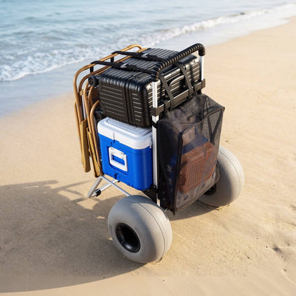 Beach Dolly Cart, 320 mm Balloon Wheels, 75 kg Foldable