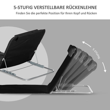 Folding beach mats, set of 2 - height-adjustable deckchairs