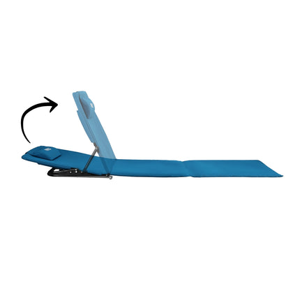 Beach Mat with Adjustable Backrest, Foldable Design