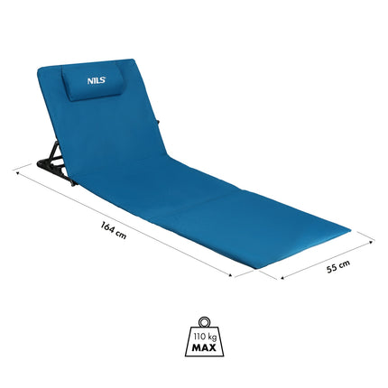 Beach Mat with Adjustable Backrest, Foldable Design