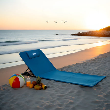 Beach Mat with Adjustable Backrest, Foldable Design