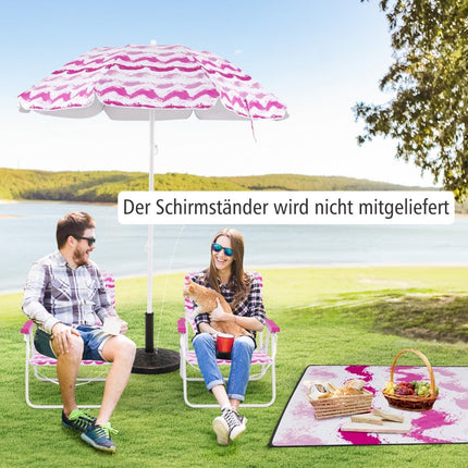 Beach Set with Umbrella, 2 Chairs, and Blanket