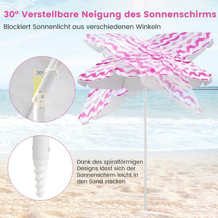 Beach Set with Umbrella, 2 Chairs, and Blanket