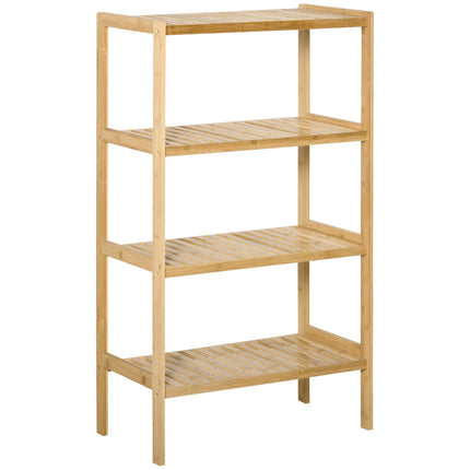 Bamboo storage shelf, 4 tiers, natural, 62x33x112cm