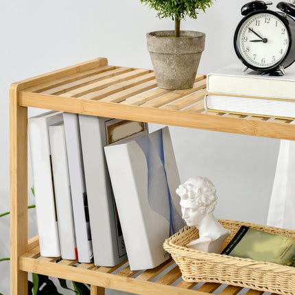 Bamboo storage shelf, 4 tiers, natural, 62x33x112cm