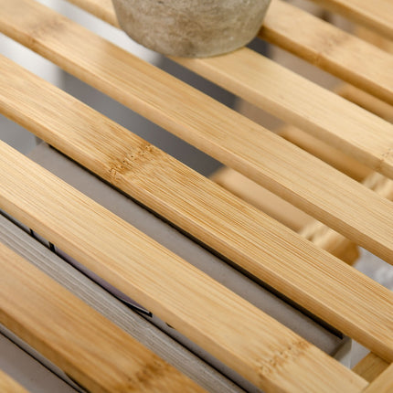 Bamboo storage shelf, 4 tiers, natural, 62x33x112cm